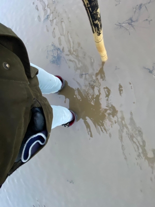 Lagoon only just accessible in wellies! © R Phillips